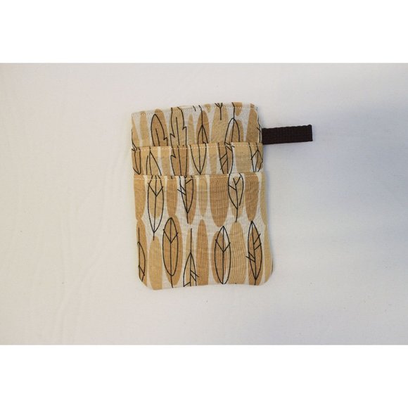 Brown Leaves Scrub POCKET Insert, Organizer & Protector for Nurses, Doctors - Picture 4 of 4